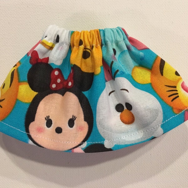 Christmas Elf Skirt Clothes Tsum Tsum Faces Pooh Piglet Dumbo Minnie Mouse Olaf Tigger Stitch  - Holiday Girl Doll Clothing - Winter Outfit