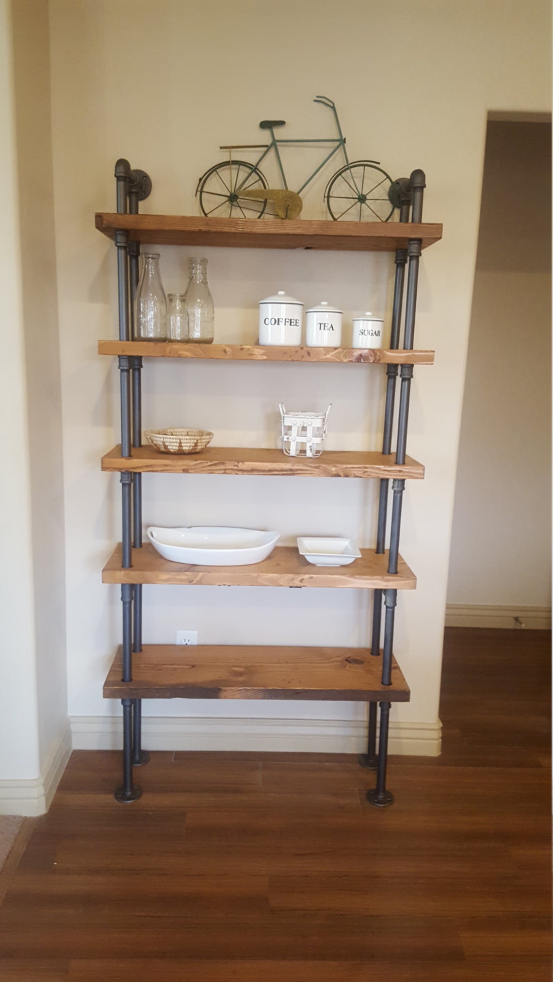 Pipe Shelving Unit / Pipe Bookcase / Industrial Book Case / Etsy