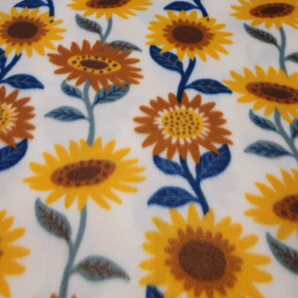 Sunflowers on Cream Custom Cage Liner or Set With Drip and Pee Pads! - Hedgehog, Guinea Pig, Rat, Small Pet