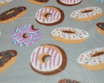 Donuts on Grey Custom Cage Liner or Set With Drip and Pee Pads! - Hedgehog, Guinea Pig, Rat, Small Pet