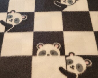 Black and White Checkered Pandas Custom Cage Liner or Set With Drip and Pee Pads! - Hedgehog, Guinea Pig, Rat, Small Pet