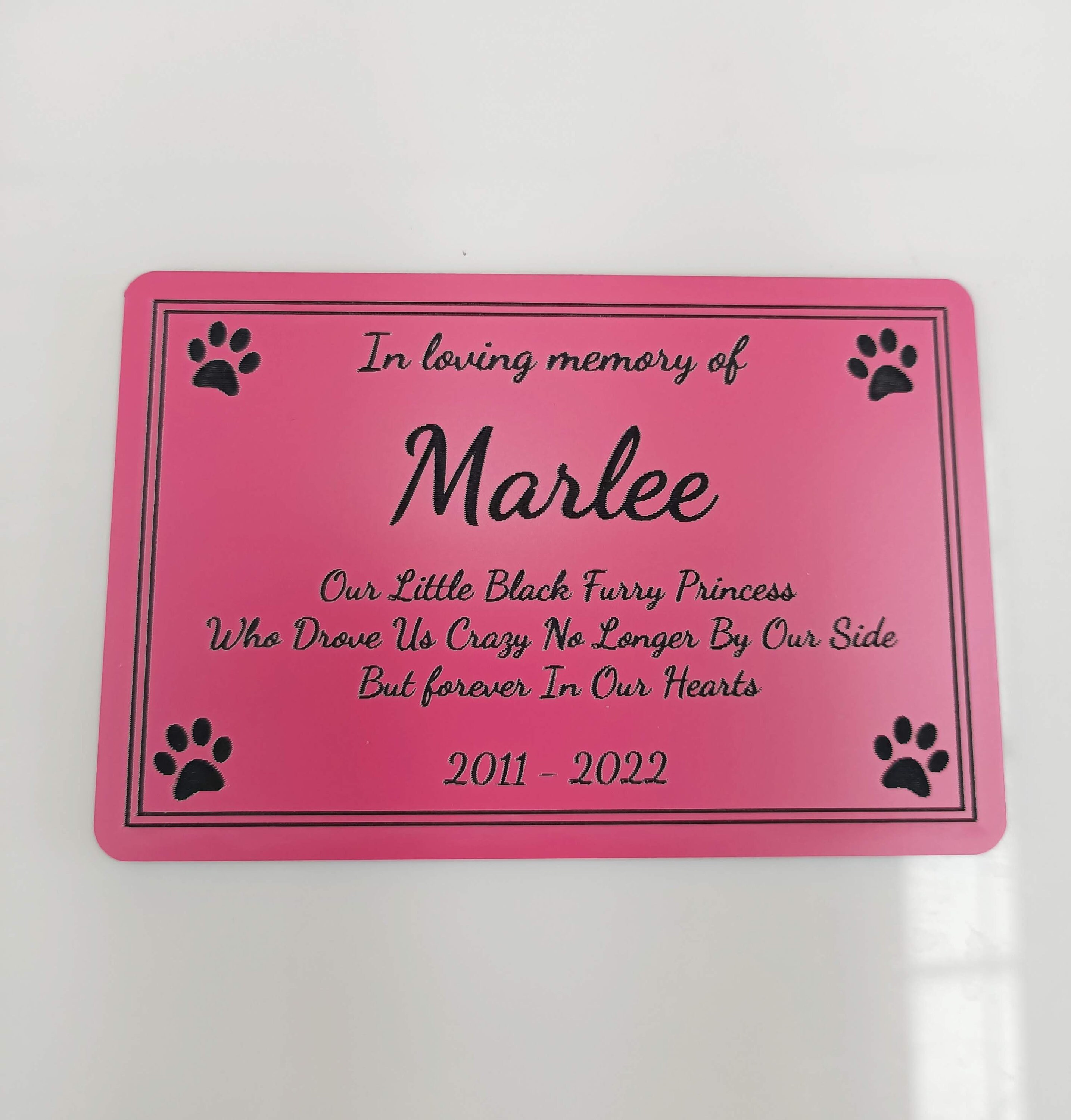 Pet Memorial Plaque 9x6cm Etsy Australia