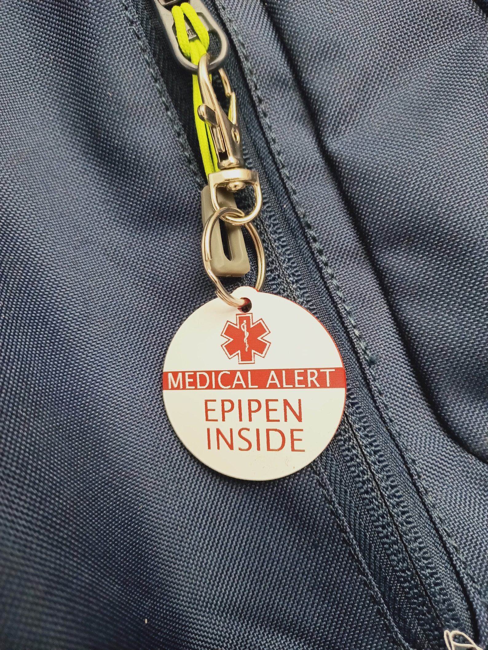 Customised Medic Alert Medical Alert Bag Tag / Keyring Etsy