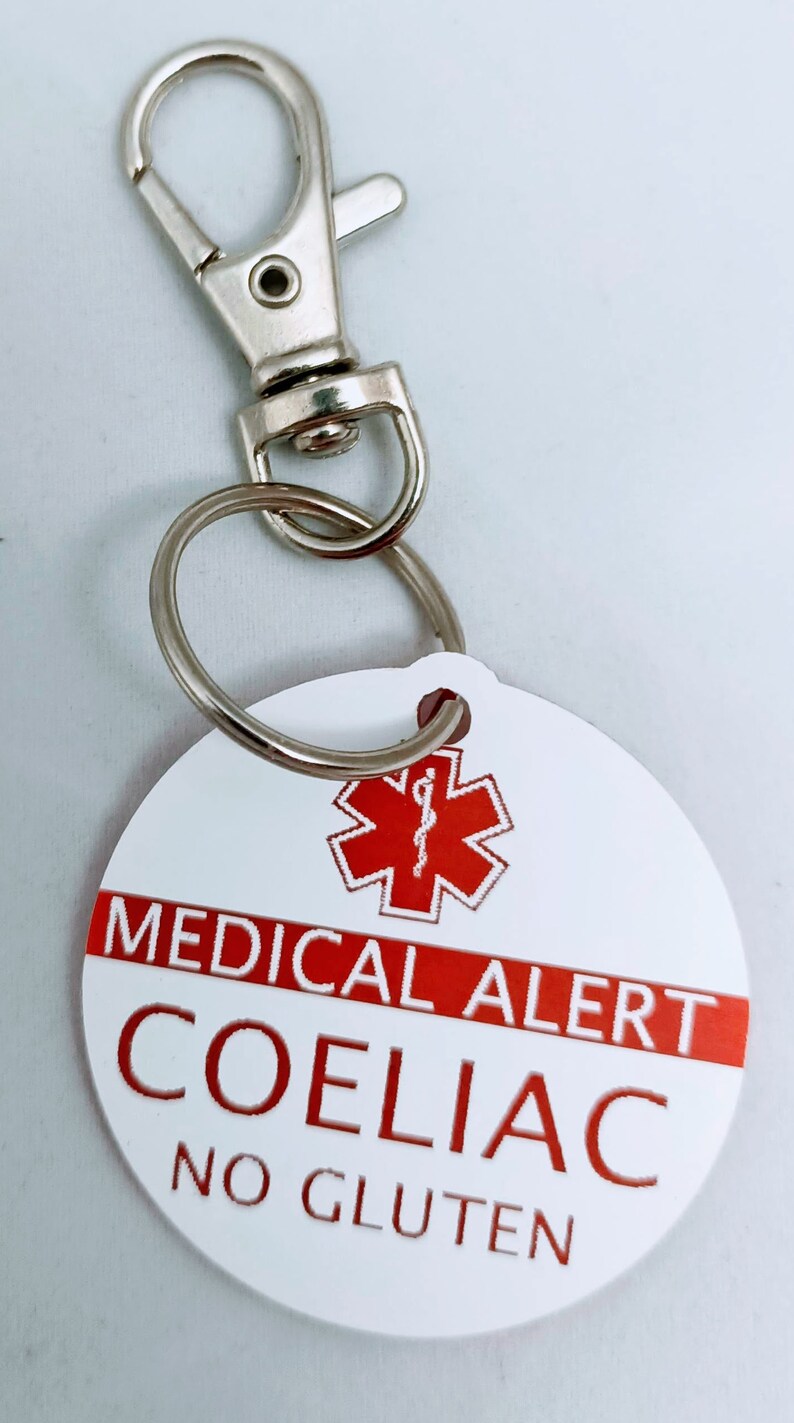 Customised Medic Alert Medical Alert Bag Tag / Keyring Etsy