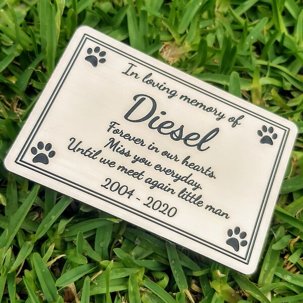 Pet Memorial Plaque Etsy Australia
