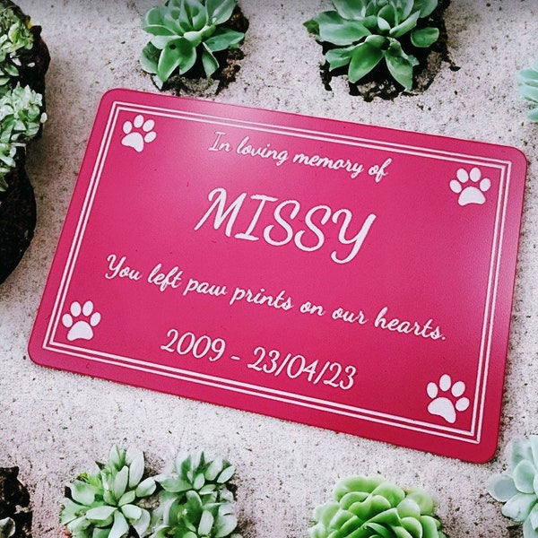 Pet Memorial Plaque Etsy Australia