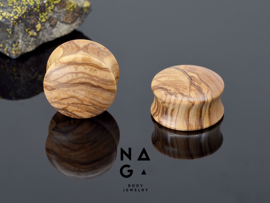 OLIVE Wood Ear Plugs Gauges Double Flared 1 Pair Sizes Etsy