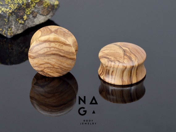 Olive Wood Double Flared Ear Tunnel Olive Wood Double Flared Ear Tunnel
