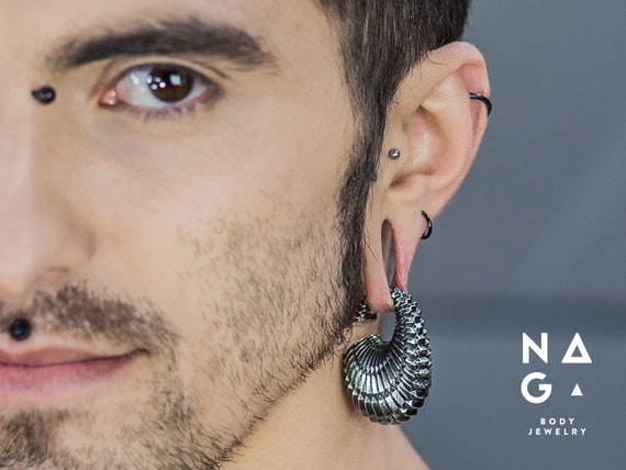 1 Pair of Oval PANGO Black Ruthenium Plated Silver Ear Weights Hangers Safe Piercing Body Jewelry WHOLESALE AVAILABLE Etsy Canada