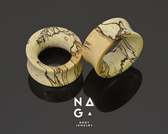 1 Pair of TAMARIND wood ear tunnels, wood ear gauges, unique gauges