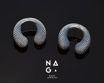 1 Pair of FLY EYE small tarnished silver lightweight ear weights - fits all sizes from 0g 8mm, wholesale available