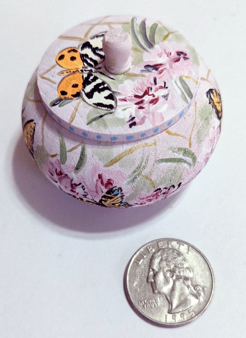 Butterflies,peonies,shabby chic,trinket box