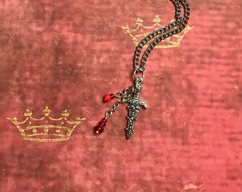 Sword Necklace with Blood