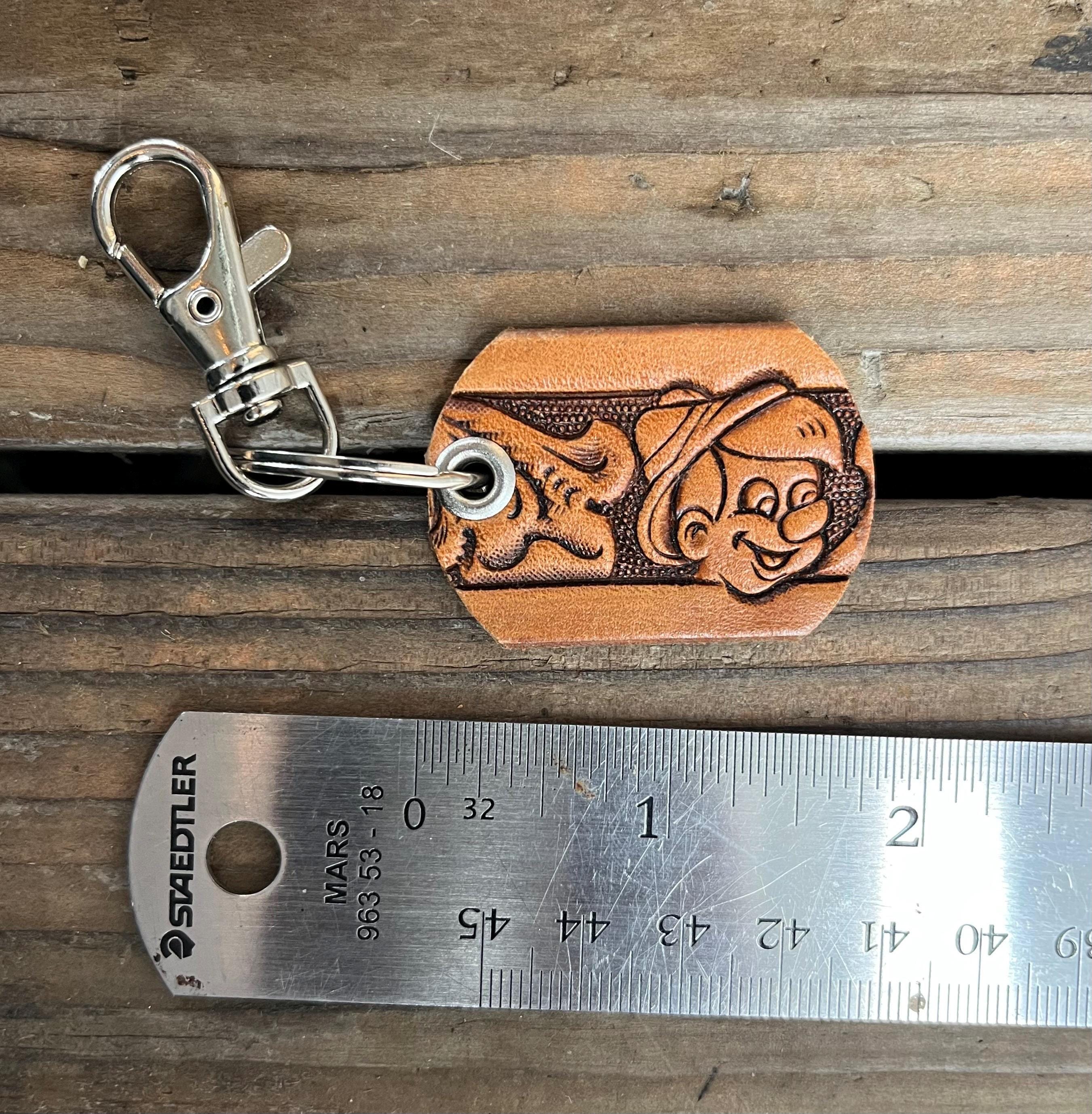 Monogram Disney Key Rings Disney Keyrings, Lot of Seven Disney Keychains, Upcycled Vintage ...
