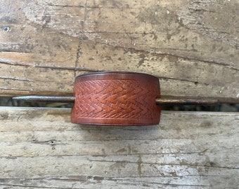 Upcycled Leather Hair Slide: Boho Cowgirl Hairpin
