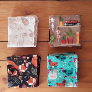 Soft flannel hankies ~ flannel handkerchiefs ~ zero waste products ~ reusable ~ 3 pack ~ kid&#39;s handkerchiefs ~ women&#39;s handkerchief tissues