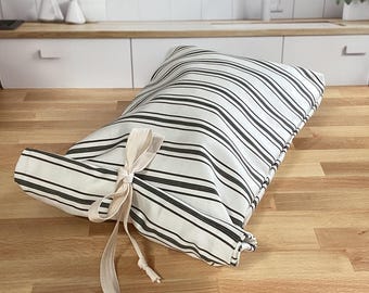 Lined Bread Bag ~ Keeps your fresh baked goods soft!! 2 different sizes ~ Loaf & Boule / Artisan ~ washable sourdough homemade bread baking