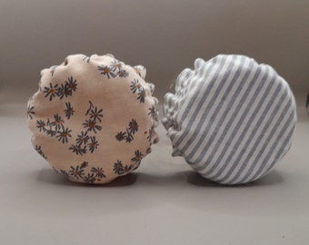 Waterproof lined Mason Jar Covers ~ Excellent Saran Wrap Replacement ~ Perfect for your sourdough starter!