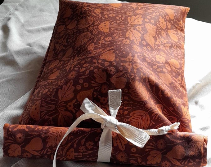Featured listing image: Lined Bread Bag ~ Keeps your fresh baked goods soft!! 2 different sizes ~ Loaf & Boule / Artisan ~ washable sourdough homemade bread baking