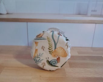 Reusable Sourdough Jar Cover:  Waterproof or Cotton Lined, Fits Mason/Weck Jars ~ Machine Washable