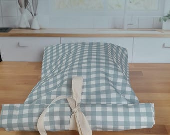 Bolsa de pan impermeable: forrada con tela impermeable, reutilizable, tamaño pan y bollo, lavable a máquina.
