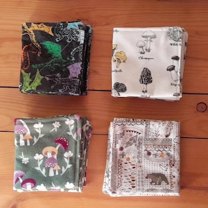 Soft flannel hankies ~ flannel handkerchiefs ~ zero waste products ~ reusable ~ 3 pack ~ kid&#39;s handkerchiefs ~ women&#39;s handkerchief tissues