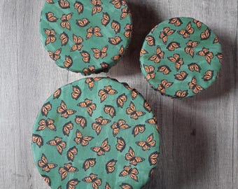 Reusable Fabric Bowl Covers ~ Multiple sizes! Available in waterproof lined OR cotton lined Cloth Bowl Covers Sustainable Zero Waste Food