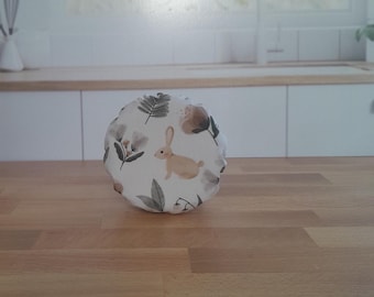 Reusable Sourdough Jar Cover:  Waterproof or Cotton Lined, Fits Mason/Weck Jars ~ Machine Washable