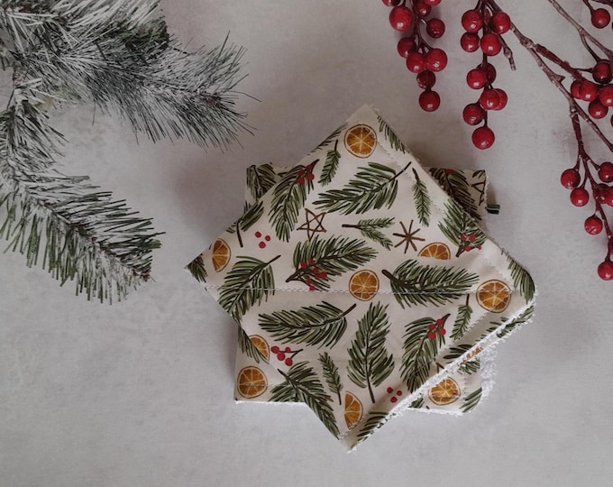 Featured listing image: Zero Waste Unpaper towels ~ Set of 2 OR 4 ~ Machine Wash & Dry NO Plastic Snaps Cotton Fabric top + absorbent 100% cotton terry cloth towel