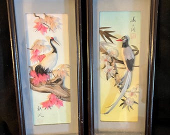 Asian Cut Paper Art Set of 2
