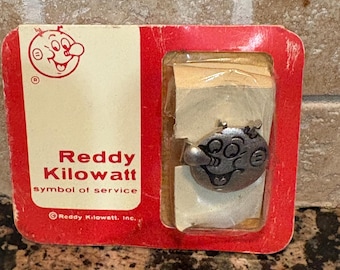 Vintage 1950's Reddy Kilowatt Tie Bar Advertising Figural