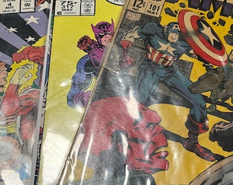 A Set of 3 Captain America Vintage Comic Books