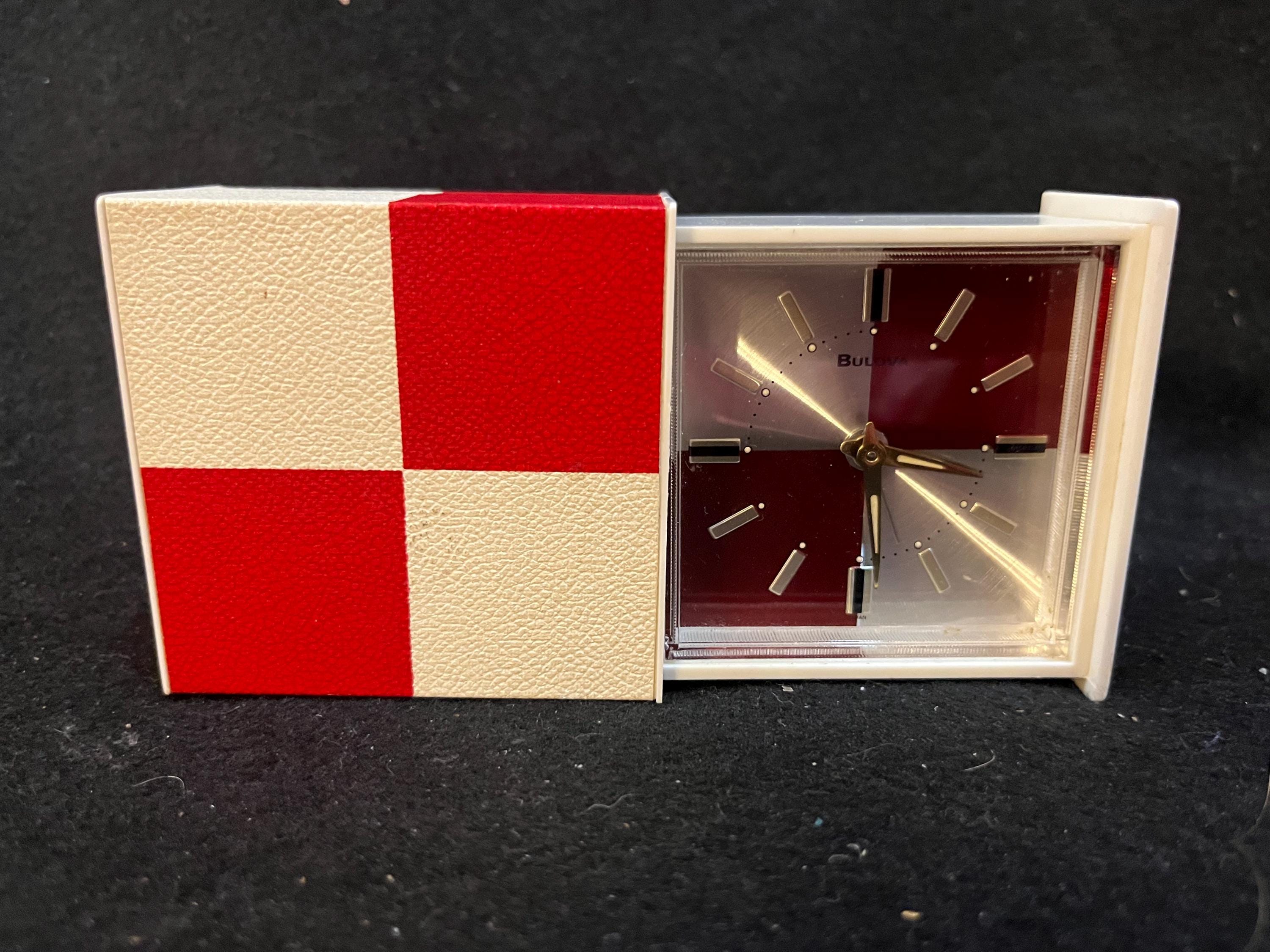 Reveil Bulova Caravelle Miniature Travel Alarm Clock - Swiss Made