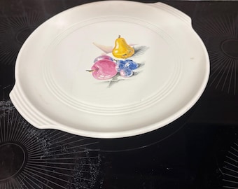 Vintage Edwin M. Knowles Ceramic Platter Made in 1943 in Newell, West Virginia