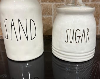 Rae Dunn Sugar Canister & Sand Canister (No Lid)