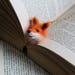 Felted fox bookmark. Miniature needle felted animal. Small Christmas gift for her/him. Unusual Xmas gift. Needle felted Christmas present.