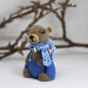 Needle felted bear Misha. OOAK doll. Gift for him, gift for her. Birthday gift. Housewarming gift. image 7