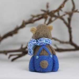 Needle felted bear Misha. OOAK doll. Gift for him, gift for her. Birthday gift. Housewarming gift. image 2