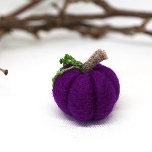 Needle felted pumpkin 5. Fall decor, Halloween ornament, housewarming gift, gift for her. image 1