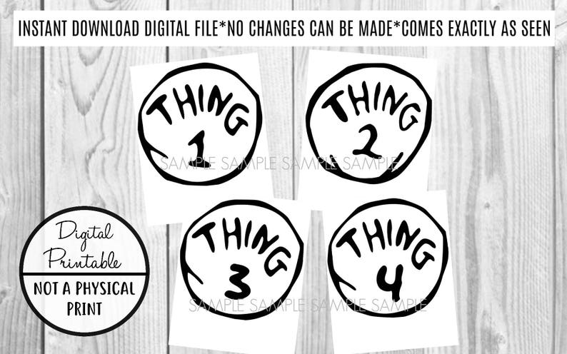Matter 3 iron upon image relating to Thing 1 and Thing 2 Printable Iron on Transfer named Matter 3 iron upon