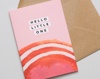 New Baby Card / Hello Little One Card / New Arrival Card / Baby Congratulations Card / Congratulations Baby Card / Welcome New Baby Card