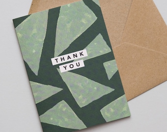 Thank You Card Pack / Green Thank You Cards Wedding / Thank You Cards Set / Thank You Cards Multipack / Fun Thank You Cards / Thank You Baby