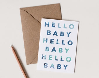 New Baby Card / Hello Baby Card / New Arrival Card / Baby Congratulations Card / Congratulations Baby Card / Welcome New Baby Card
