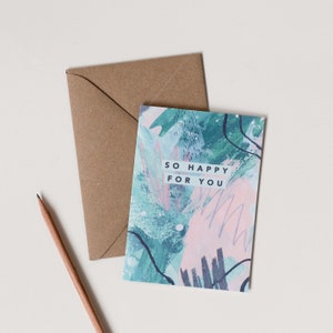 Carte de félicitations / So Happy For You Card / Yay Card / Celebration Card / Wedding Card / Félicitations Grossesse Card / Graduation Card