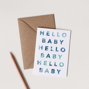 Nouvelle carte bébé / Carte Hello Baby / Nouvelle carte d’arrivée / Carte de félicitations bébé / Carte bébé félicitations / Nouvelle carte bébé de bienvenue
