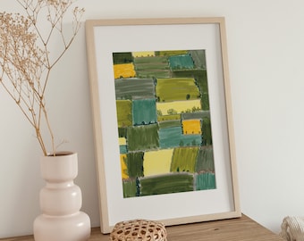 Summer Fields Print - British Countryside Print - Landscape Art Print