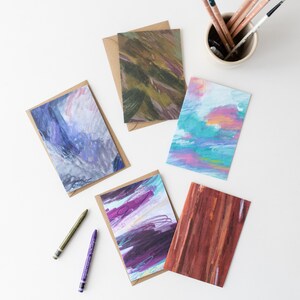 Abstract Blank Card Set Note Card Set Blank Card Set Just Because Card Wild Textures image 1