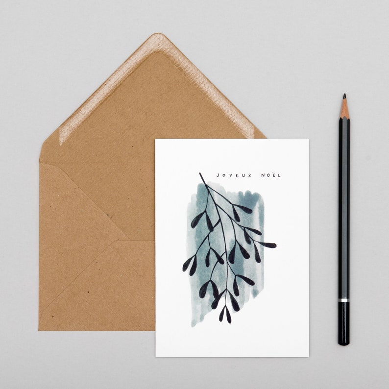 Christmas Cards Pack / Christmas Card / Christmas Tree Cards / Botanical Christmas / Christmas Card Set / Watercolour Christmas Cards image 4