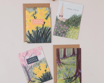 Floral Easter Card Set - Spring Card Pack