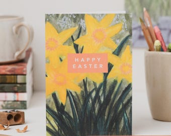 Daffodils Easter Card - Spring Floral Art